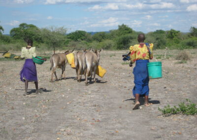 Women in Nondwa Village Going 4 miles to Fetch Water Using Donkeys